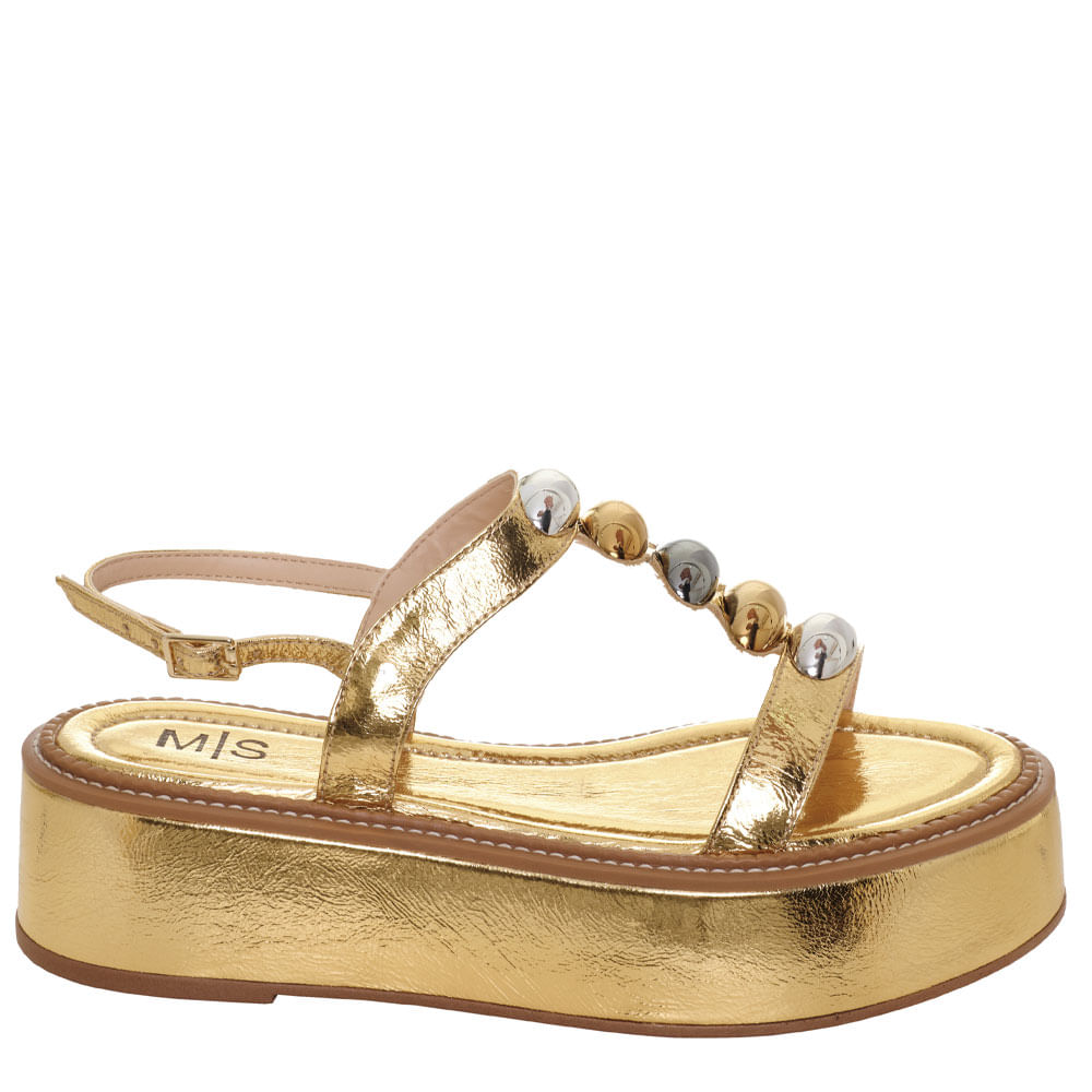 sandalia m|s plataforma dourada com apliques brilhantes-1